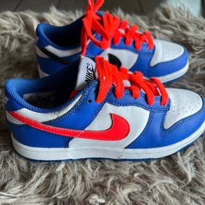 Nike dunk low bright crimson game royal. Size 1.5y